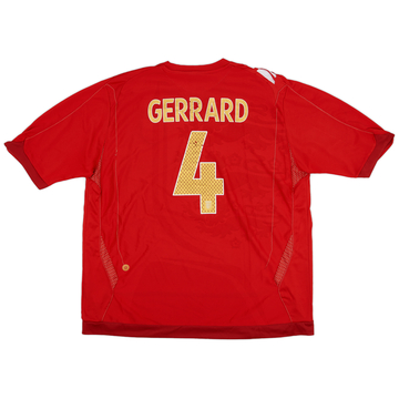 2006-08 England Away Shirt Gerrard #4 - 6/10 - (XXL)