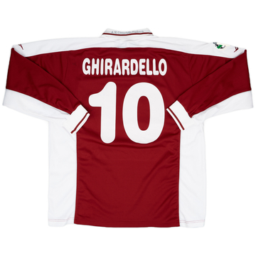 2001-02 Cittadella Match Issue Home L/S Shirt Ghirardello #10