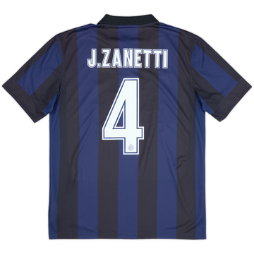 2013-14 Inter Milan Home Shirt J. Zanetti #4 - 8/10 - (M)