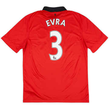 2013-14 Manchester United Home Shirt Evra #3ES