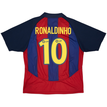 2003-04 Barcelona Basic Camiseta Local Ronaldinho #10 - 7/10 - (L)