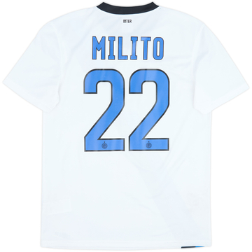 2011-12 Inter Milan Basic Away Shirt Milito #22 - 7/10 - (M)