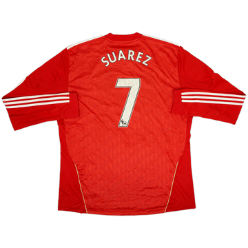2010-12 Liverpool Home L/S Shirt Suarez #7 - 4/10 - (XL)