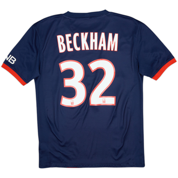 2013-14 Paris Saint-Germain Home Shirt Beckham #32 - 6/10 - (S)