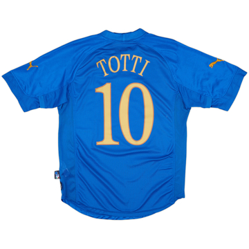 2004-06 Italy Home Shirt Totti #10 - 7/10 - (M)