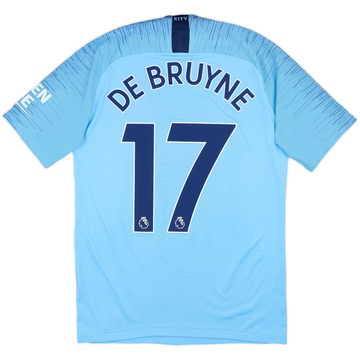 2018-19 Manchester City Authentic Home Shirt De Bruyne #17 - 4/10 - (S)
