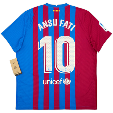 2021-22 Barcelona Authentic Home Shirt Ansu Fati #10 (XL)