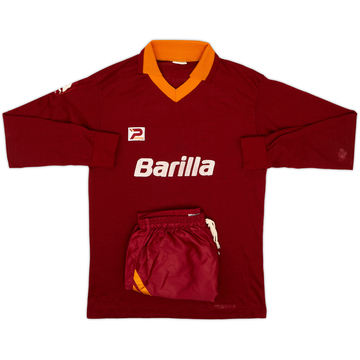 1983-84 Roma Home L/S Shirt & Shorts - 7/10 - (Y)