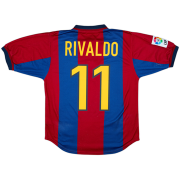 1998-00 Barcelona Camiseta de local Rivaldo #11 - 8/10 - (S)