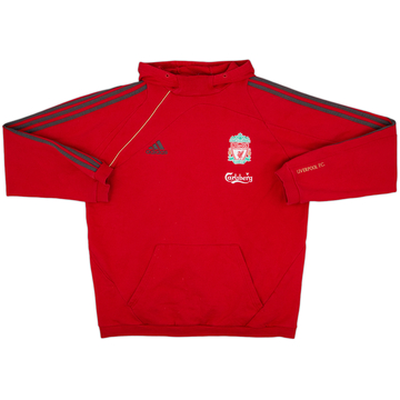 2009-10 Liverpool adidas Hooded Top - 6/10 - (L/XL)