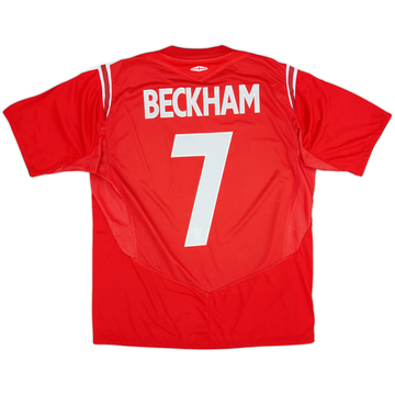 2004-06 England Away Shirt Beckham #7 - 6/10 - (L)