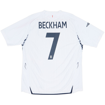 2007-09 England Home Shirt Beckham #7 - 5/10 - (XL)