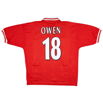 1996-98 Liverpool Home Shirt Owen #18 - 6/10 - (L)