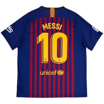 2018-19 Barcelona Home Shirt Messi #10 - 8/10 - (XL)