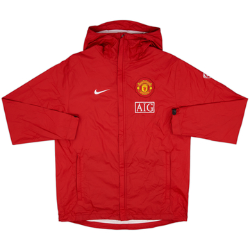 2009-10 Manchester United Nike Hooded Rain Jacket - 8/10 - (S)