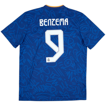 2021-22 Real Madrid Away Shirt Benzema #9 - 9/10 - (L)