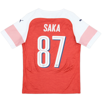 2018-19 Arsenal Home Shirt Saka #87 - 6/10 - (S)