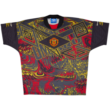 1994-96 Manchester United Umbro Training Shirt - 8/10 - (M)