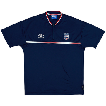 1998-00 England Umbro 1/4 Zip Polo Shirt - 5/10 - (L)