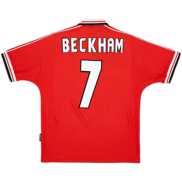 1998-00 Manchester United Home Shirt Beckham #7 - 7/10 - (M)