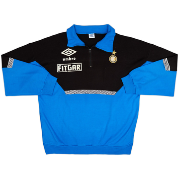 Top de entrenamiento 1/4 Zip Umbro versión de jugador del Inter Milan 1991-92 - 7/10 - (XL)