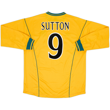 2000-02 Celtic Away L/S Shirt Sutton #9 - 8/10 - (XL)