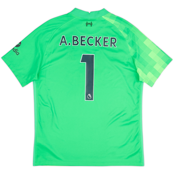 2021-22 Liverpool GK S/S Shirt A.Becker #1 - 9/10 - (L)