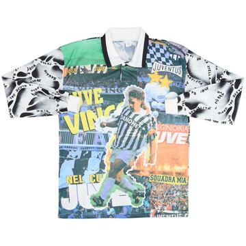 1992-94 Juventus Graphic L/S Shirt Baggio #10 - 10/10 - (XL)