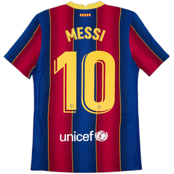 2020-21 Barcelona Authentic Home Shirt Messi #10 - 8/10 - (S)