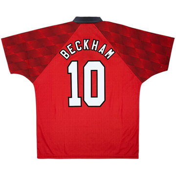 1996-98 Manchester United Home Shirt Beckham #10 (L)