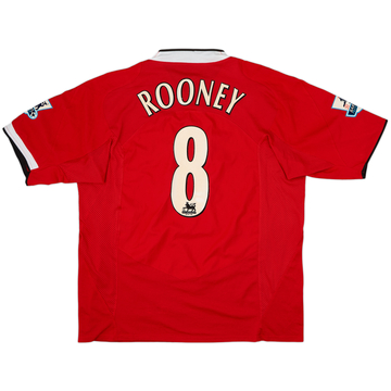 2004-06 Manchester United Home Shirt Rooney #8 - 7/10 - (XXL)