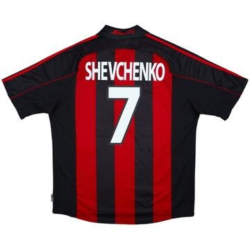 2000-02 AC Milan Home Shirt Shevchenko #7 - 8/10 - (XL)