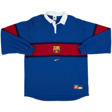 1999-00 Barcelona Nike Rugby Polo L/S Shirt - 7/10 - (L)