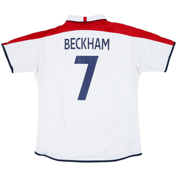 2003-05 England Home Shirt Beckham #7 - 6/10 - (XL)
