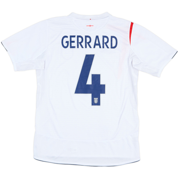 2005-07 England Home Shirt Gerrard #4 - 8/10 - (M)