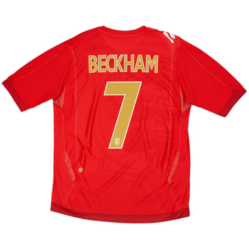 2006-08 England Away Shirt Beckham #7 - 7/10 - (L)