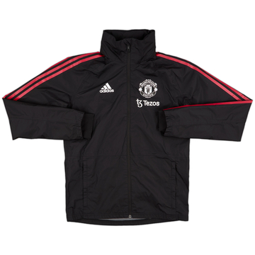 2021-22 Manchester United adidas Hooded Rain Jacket - 10/10 - (XS)