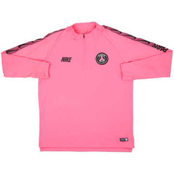 2018-19 Paris Saint-Germain Nike 1/4 Zip Drill Top - 9/10 - (L)