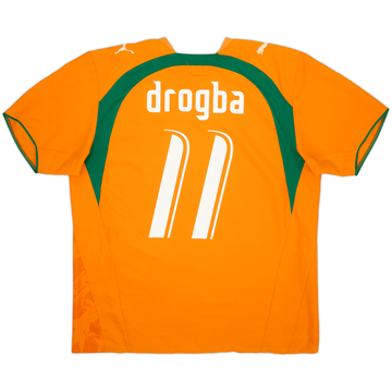 2006-07 Ivory Coast Home Shirt Drogba #11 - 7/10 - (XL)