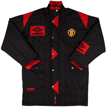 1992-93 Manchester United Umbro Padded Bench Coat - 8/10 - (L)