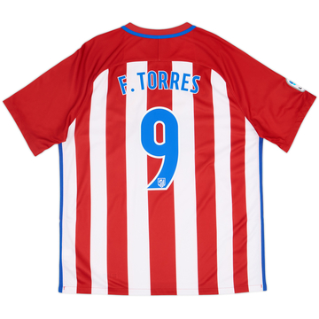 2016-17 Atletico Madrid Home Shirt F.Torres #9 - 6/10 - (XL)