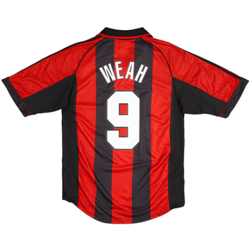 1998-00 AC Milan Home Shirt Weah #9 - 4/10 - (M)