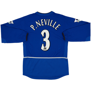 2002-03 Manchester United Third L/S Shirt P. Neville #3 - 9/10 - (M)