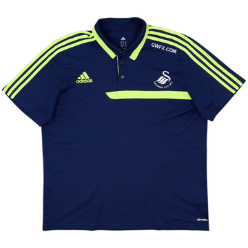 2013-14 Swansea adidas Polo Shirt - 9/10 - (XL)