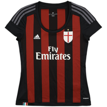 2015-16 AC Milan Home Shirt - 9/10 - (Women's M)