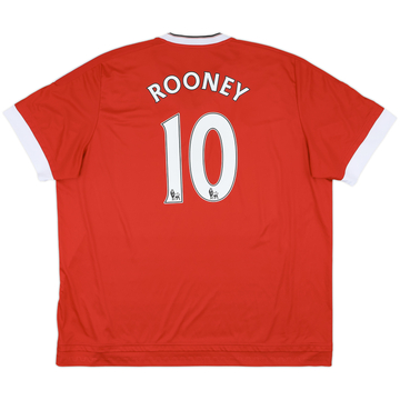 2015-16 Manchester United Home Shirt Rooney #10 - 7/10 - (3XL)