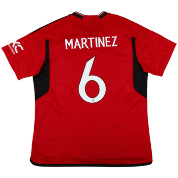 2023-24 Manchester United Home Shirt Martinez #6 - 9/10 - (XL)