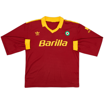 1991-92 Roma Home L/S Shirt - 8/10 - (L)