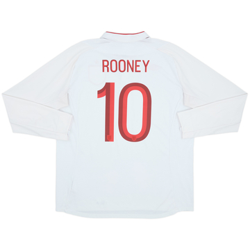 2012-13 England Home L/S Shirt Rooney #10 - 6/10 - (XL)