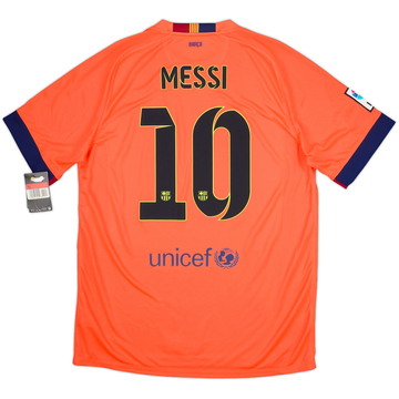 2014-15 Barcelona Away Shirt Messi #10 (L)